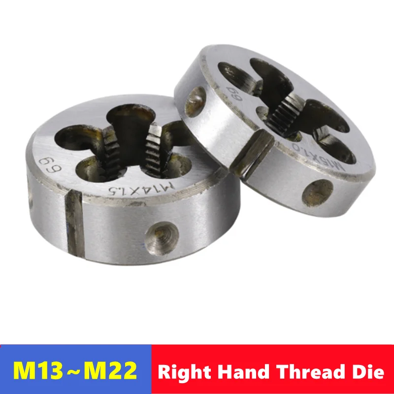 1pcs right-hand metric die M13-M22, machine and hand tools for machine tools and manual external thread tapping and repair