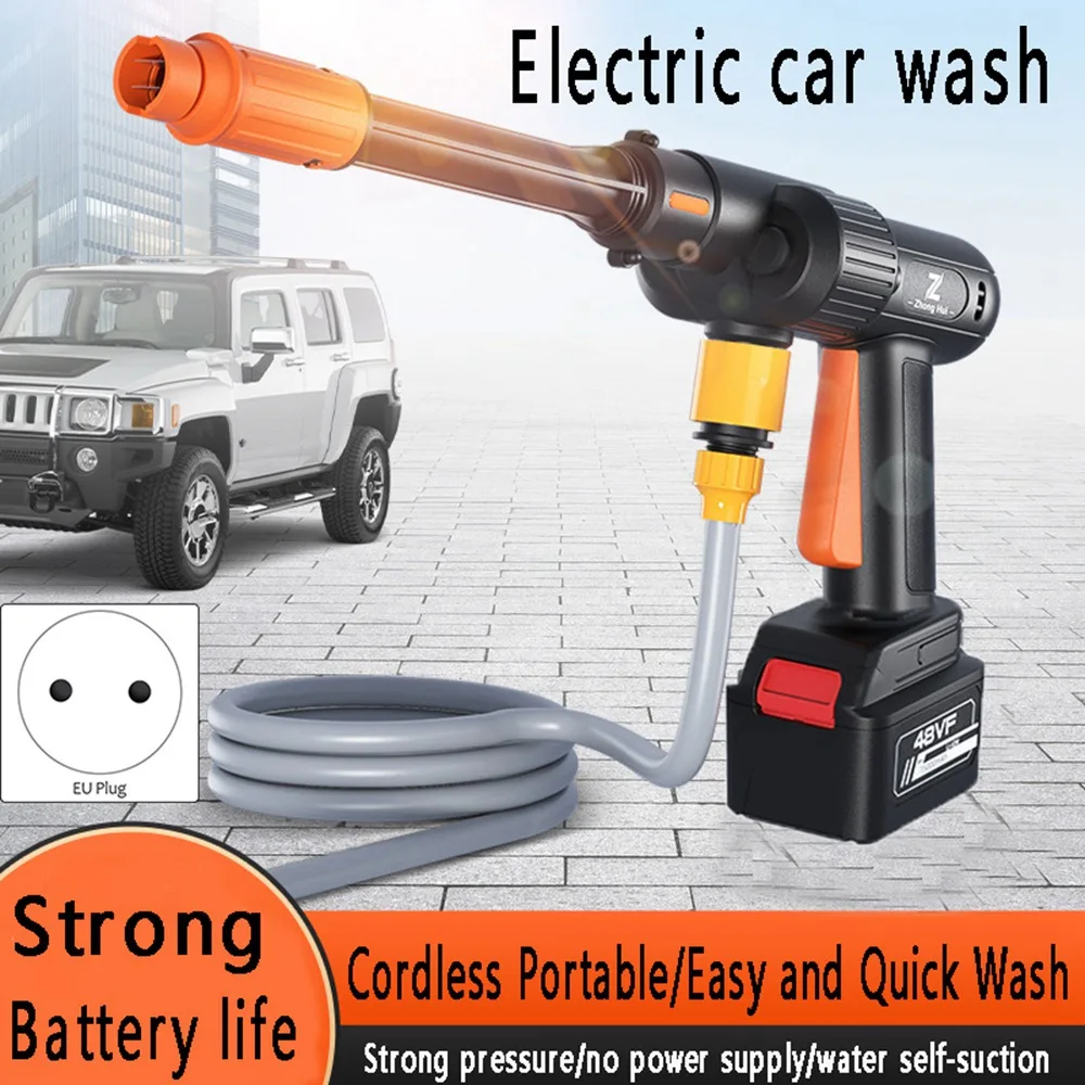 Cordless High Pressure Car Washer 400W 36Bar 15000MAh 48VF Electric Water Foam Machine Portable Car Wash EU