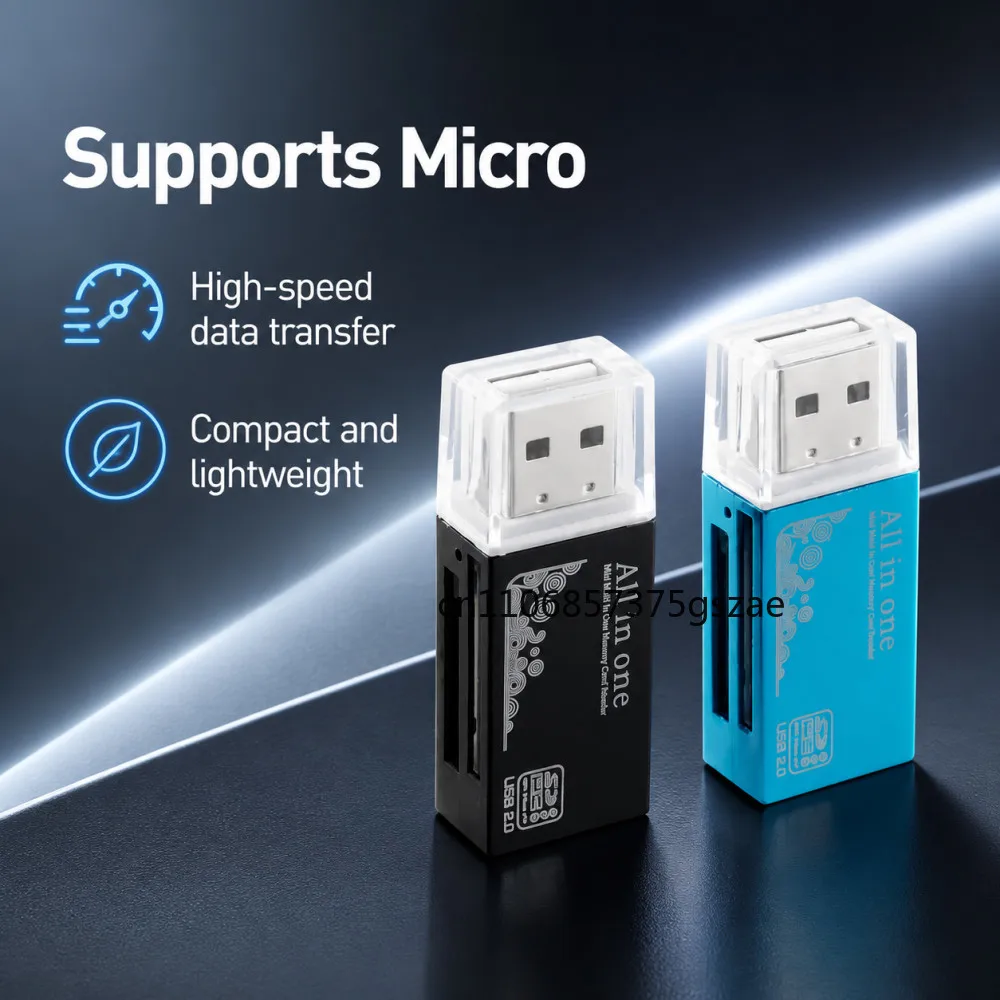 2 in 1 USB2.0 Card Reader Micro TF sd card Reader usb adapter High Speed Cardreader TF Memory card For PC Laptop Accessories