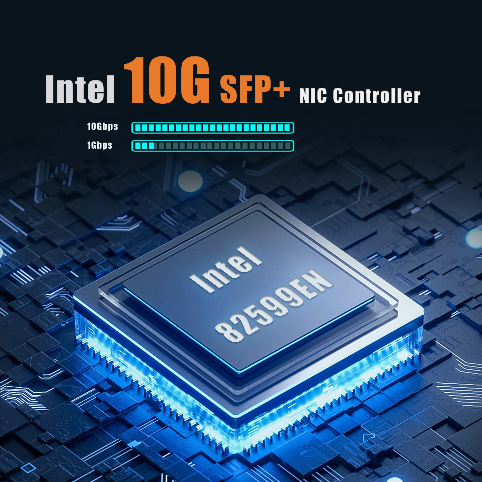 Kartu Jaringan Ethernet 1-Port 10Gb SFP+ dengan Pengontrol Intel 82599EN, Antarmuka PCIE 2.0 X4