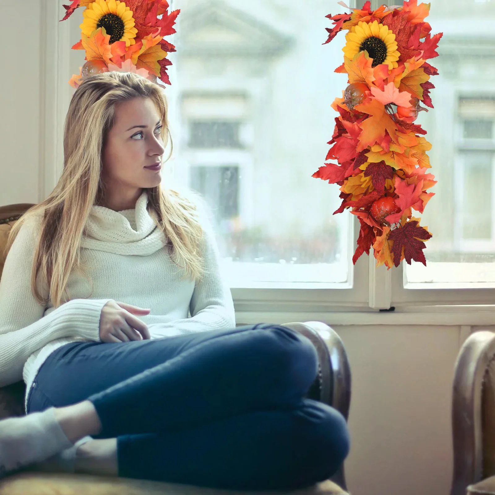 

1Pcs Artificial Maple Leaf Decor Realistic Thanksgiving Day Scene Decoration Fake Leaf Ornament Festival Home Interior Outdoor