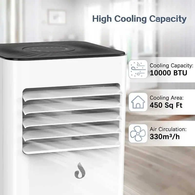 Air Future 10,000 BTU condizionatori d'aria portatili AC portatile con telecomando per camera a 450 piedi quadrati 3 in 1 condizionatore d'aria