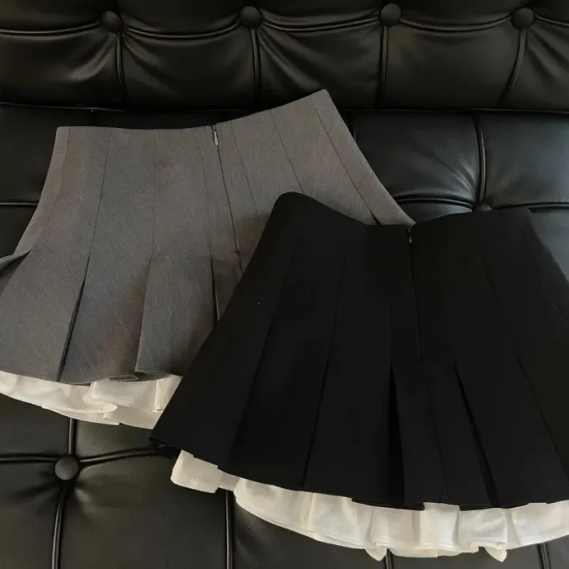 Hot Girl Temperament Versatile Cake Female High Waist Slim Pleated New A-line Skirt