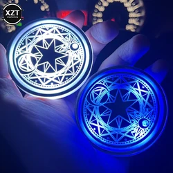 2Pcs Universal Luminous Car Water Cup Coaster Holder 7 Colors USB Charging Led Car Interior Decoration Atmosphere Light Coaster