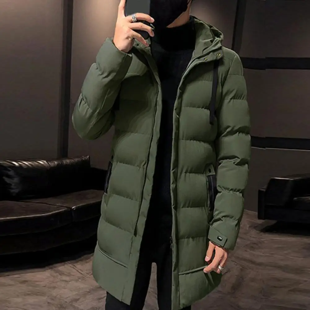 Men Long Down Jackets Winter Coats Chaquetas Hooded Casual Winter Parkas High Quality Male Jacket Cotton Padded Parkas Coats