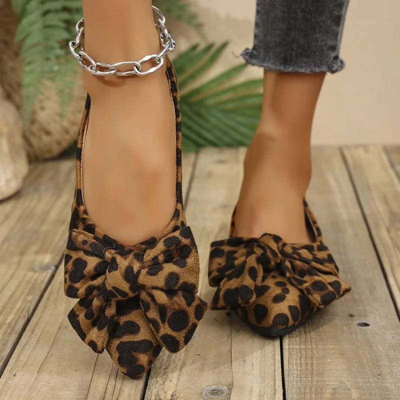Women's Flats Pointed toe design, low-cut silhouette, bow detailing, flat sole, plus sizes available, comfortable