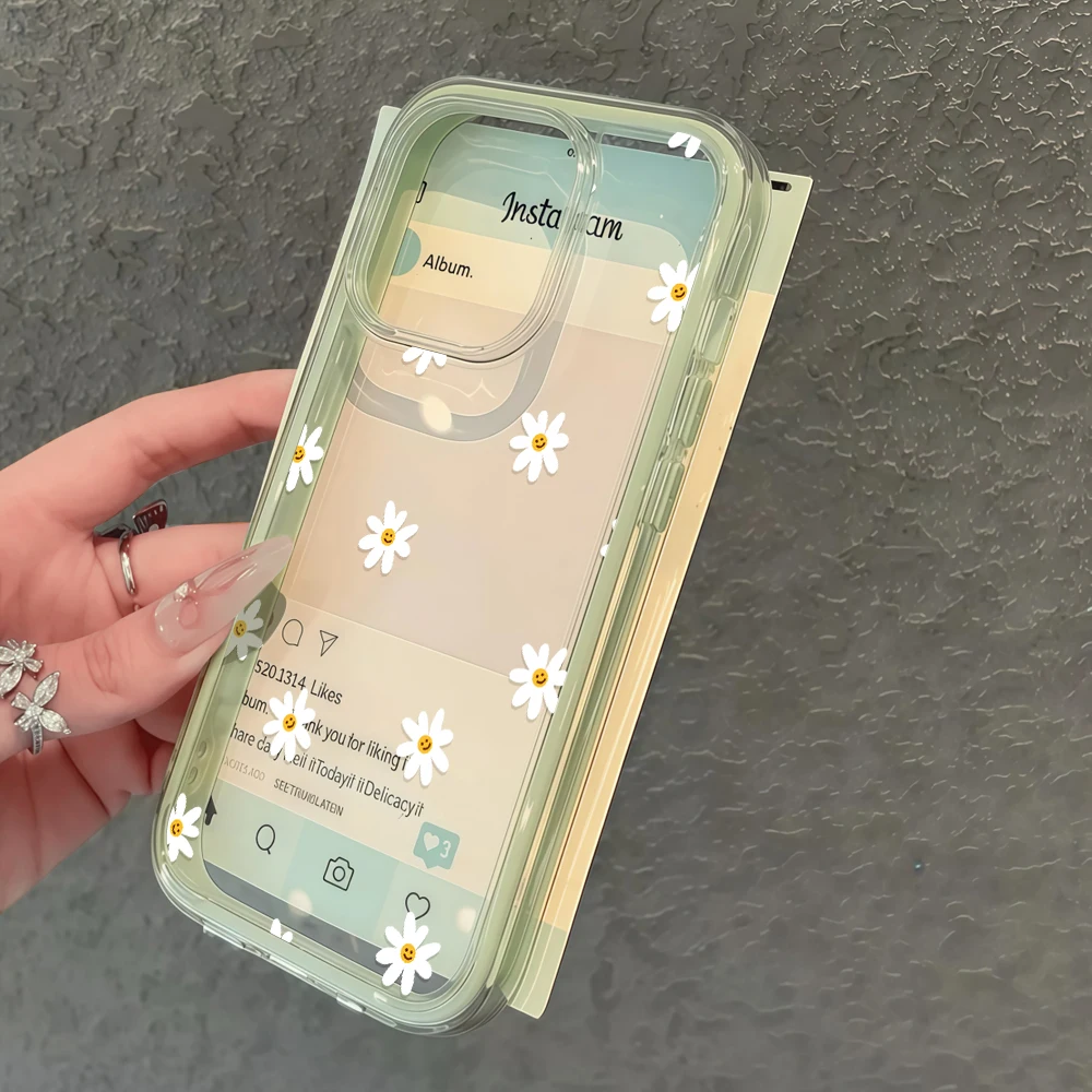 Süße Handyhülle mit kleinem Gänseblümchen-Print für Galaxy A57 A37 A55 A54 A36 A35 A16 5G S25 S24 S23 S22 Plus S26 Ultra FE 5G – Detail 4