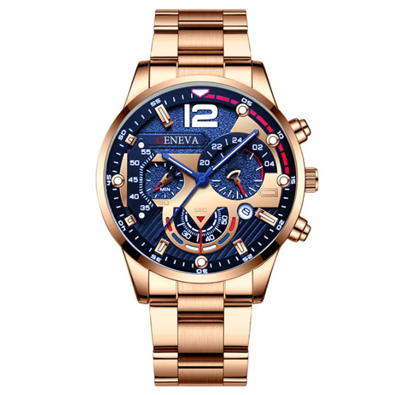 Orologi sportivi da uomo di moda di marca per uomo orologio da polso al quarzo in acciaio inossidabile da lavoro orologio luminoso in pelle Casual da uomo di lusso