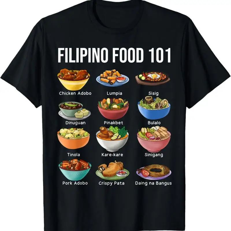 

НОВАЯ филиппинская еда 101, популярная забавная крутая футболка Pinoy, S 3XL