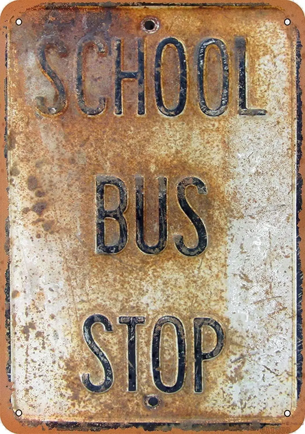 Tin Sign For Poster Sign Great Aluminum School Bus Stop Wall Outdoor ; Indoor Wall Decoration   Plaque Retro Vintage Metal Sign