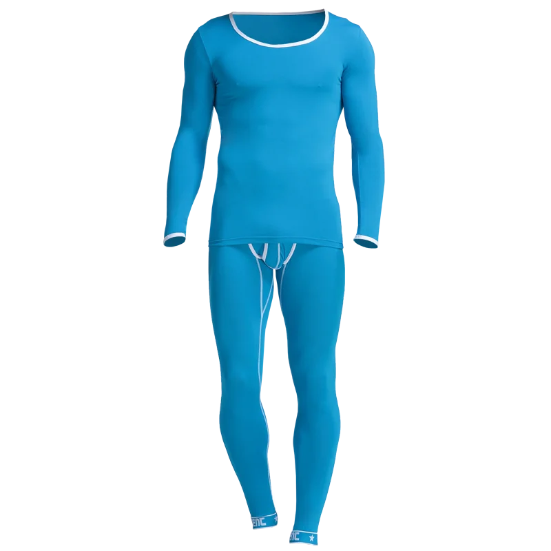 

5PCS Men's thin model slim round collar leggings Qiuku young warm suit