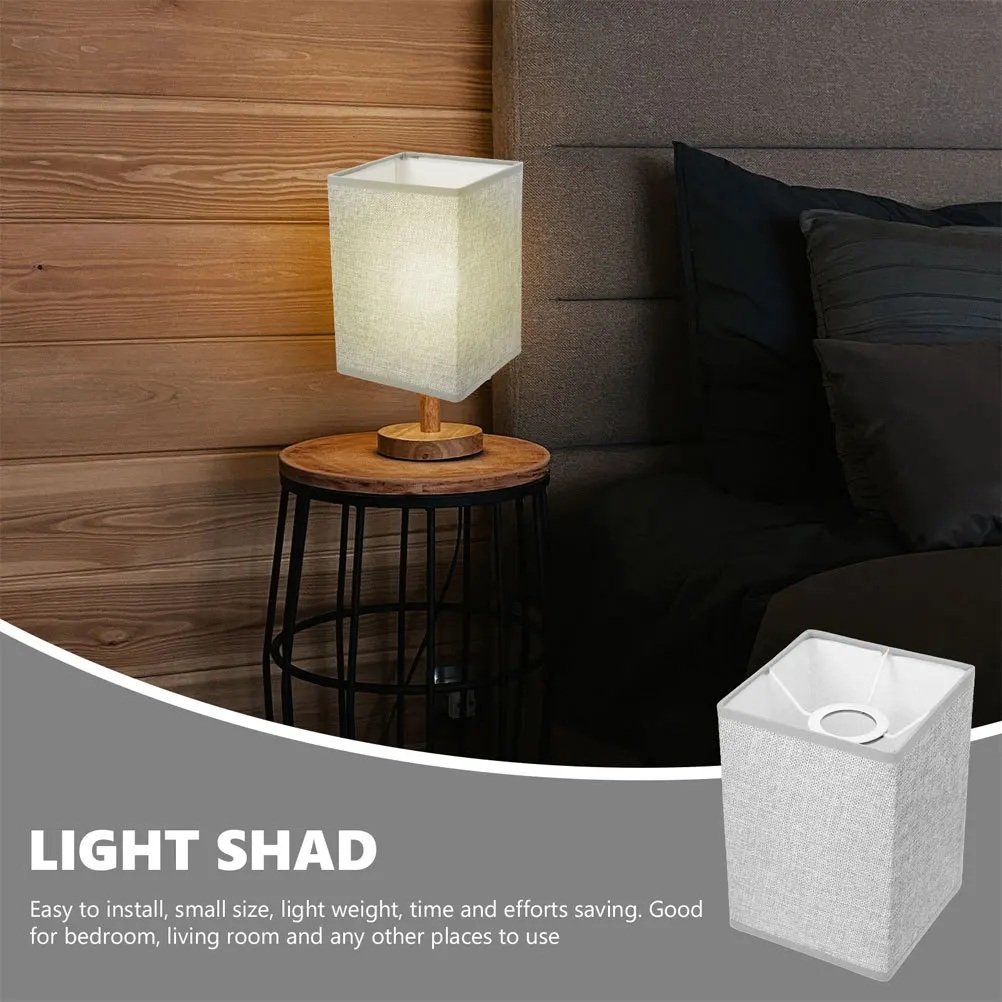 

3 шт. квадратный абажур с текстурой льна, замена абажура для настольной лампы для дома, спальни, ресторана, декора, простая установка, современный дизайн
