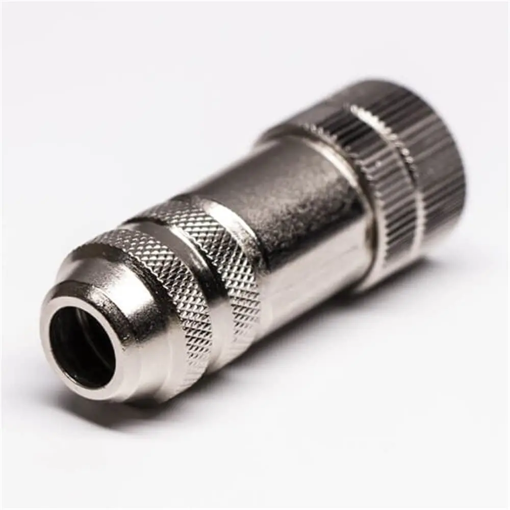 Profibus M12 Field Wireable Connector Straight Assembly Metal Cable Plug with Shiled