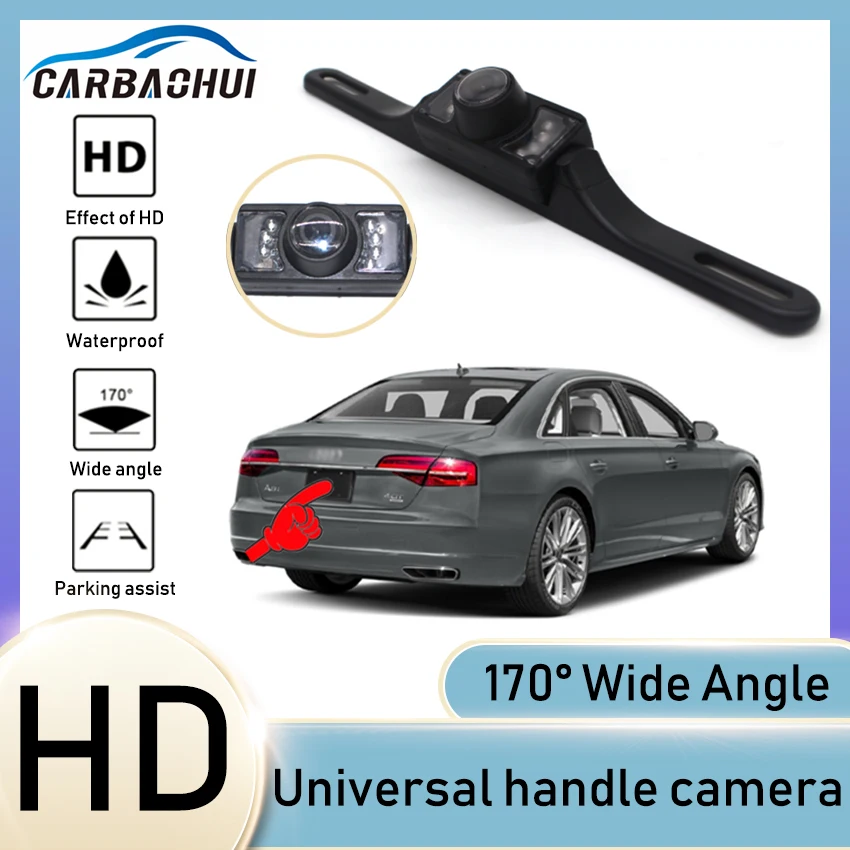 

License Plate Camera Universal CCD High-definition Night Vision Colorful 170 degrees Waterproof Backup Camera for GPS Monitor