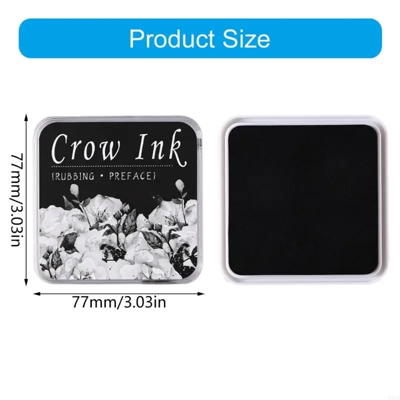 Y5LB Reusable Stamp Pad for Office Use Crafting Featuring Safe Cotton and Lightweight Portable Design 7.7x7.7cm Pad