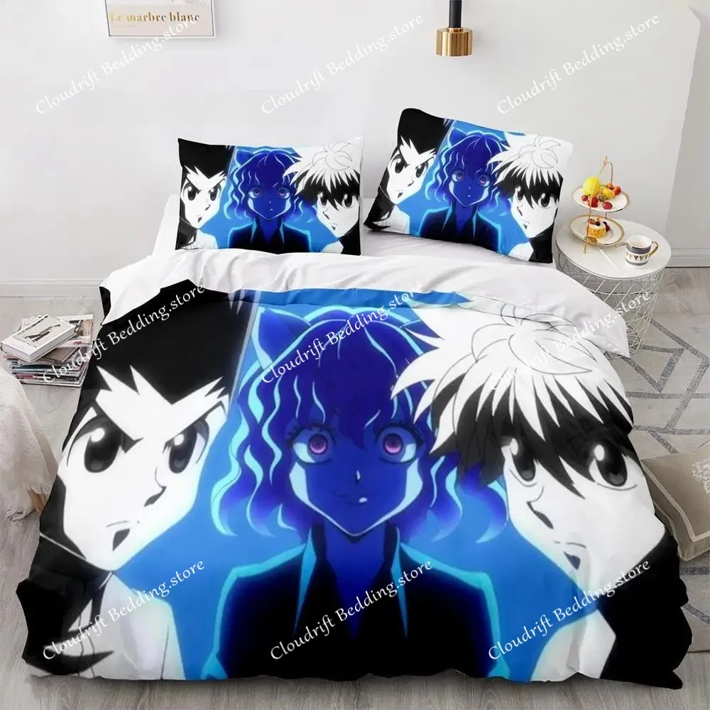 HUNTER×HUNTER Bedding Set Single Twin Full Queen King Size Bed Set Adult Kid Bedroom Duvet Cover Sets Bed Furniture Set Bedroom