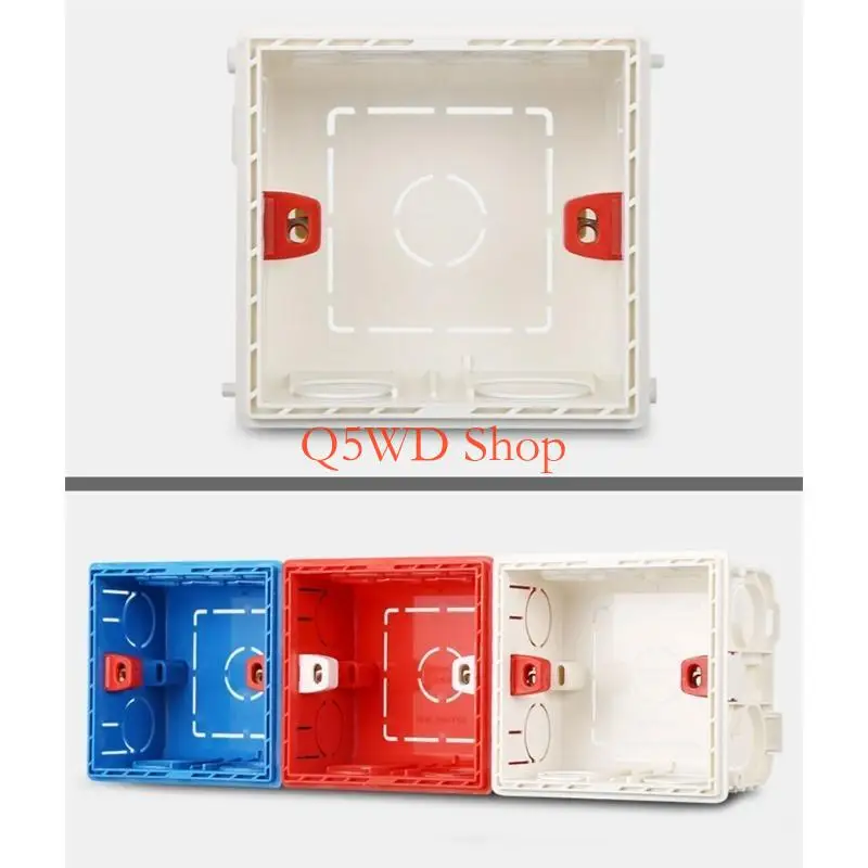 Q5WD Recessed Outlet Mounting Box White 86 Type Wall Mounted Single Gang Junction Box Switch Protection-Box Panel Switch Base
