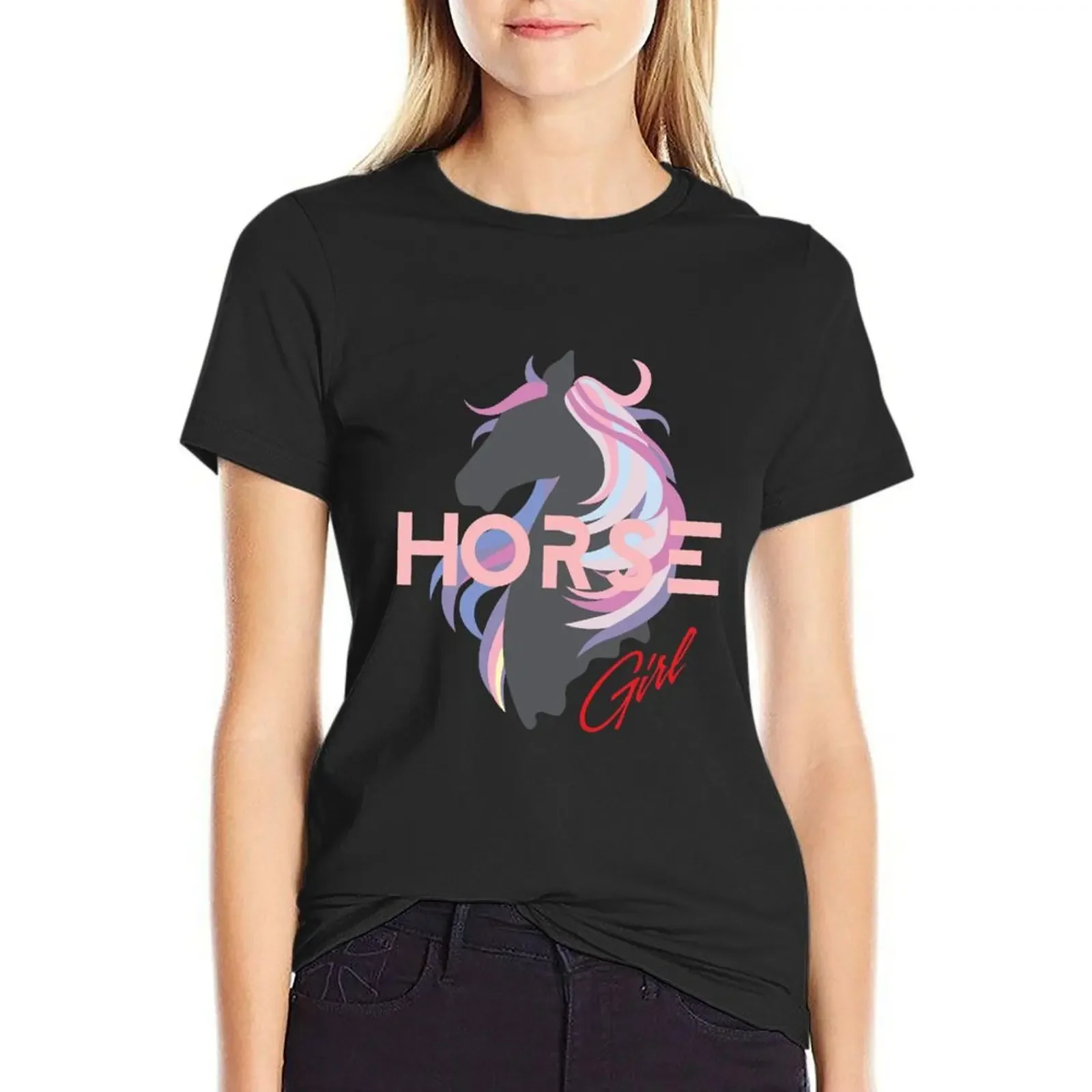 

horse T-Shirt plain funny funnys white t-shirt dress for Women sexy