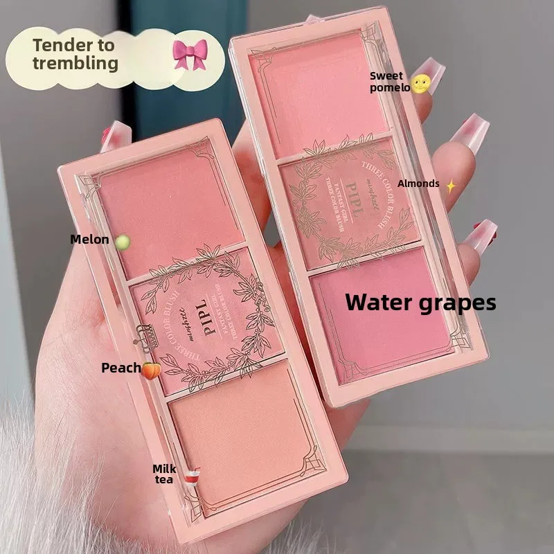 드림 걸 3 색 블러쉬 누드 메이크업 천연 매트 오렌지 오래 지속되는 블러쉬 저렴한 학생 메이크업 복숭아 페이스 컬러