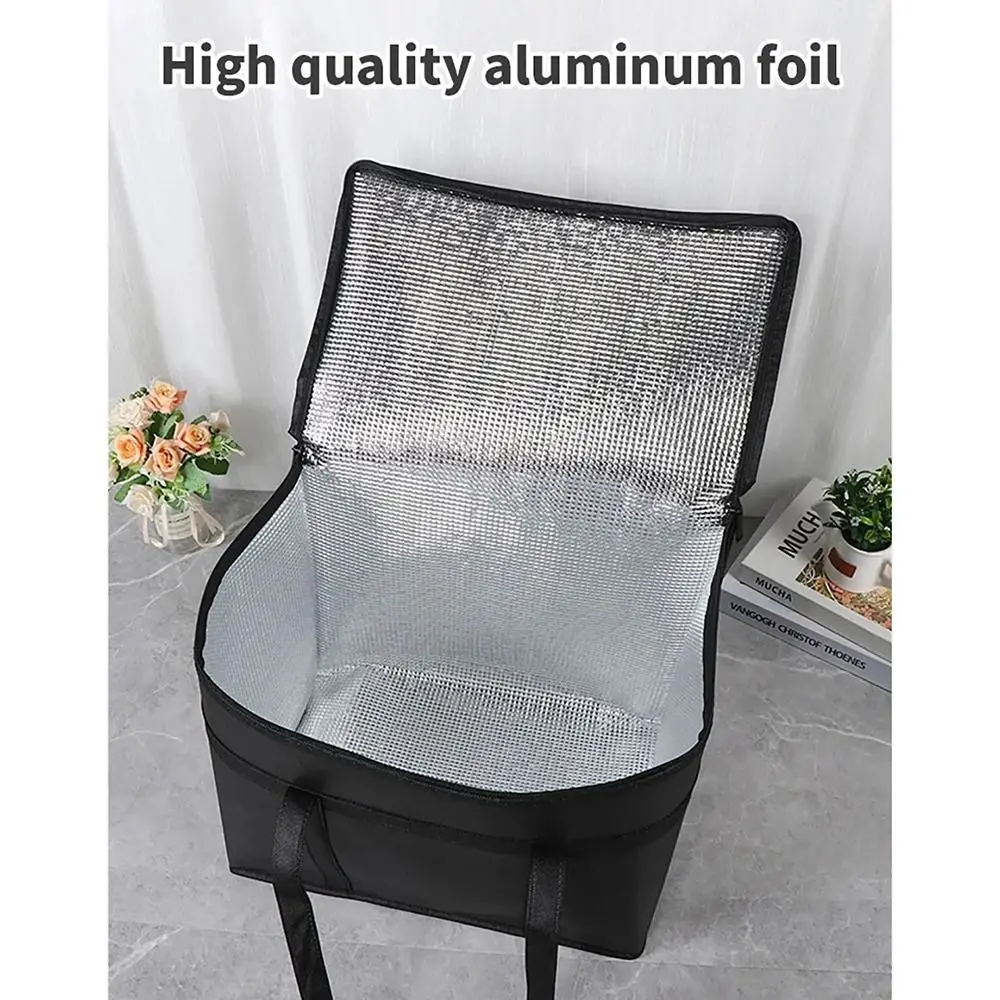 1Pcs New Large Capacity Insulated Bag Zipper 40L Tin Foil Food Bag Portable Refrigerated Bag Picnic Camping