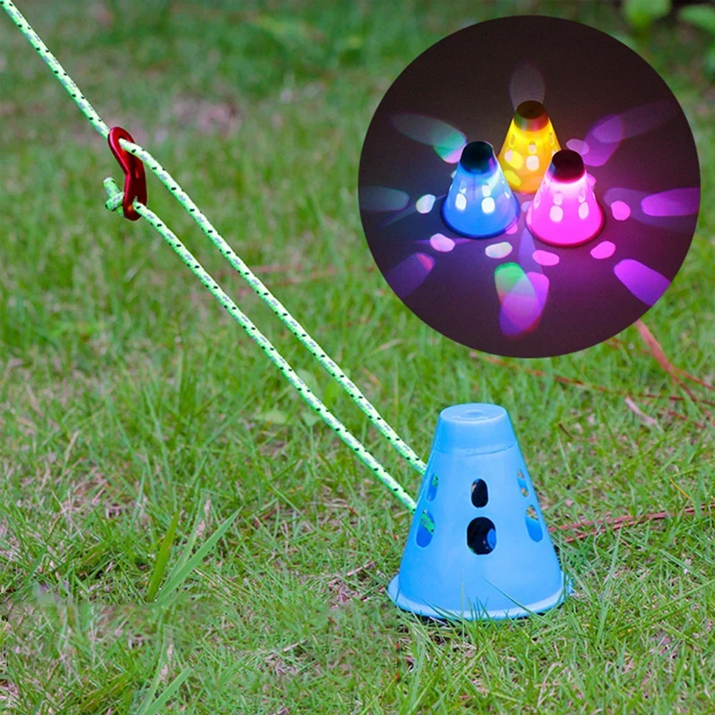 Reflective Tent Peg Safety Covers Soft Rubber Ground Stake Protectors For Enhanced Visibility While For Camping