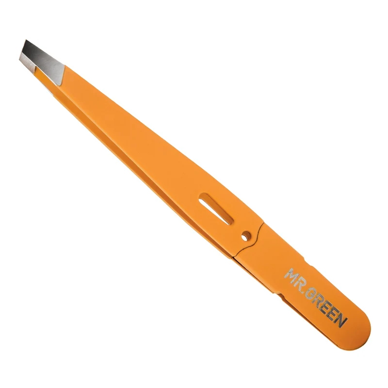 MR.GREEN – pince à sourcils colorée, extracteur de poils fins, en acier inoxydable, pinces à sourcils inclinées, outils de maquillage