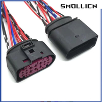 1/5 Sets 14 Pin Way Waterproof Car Xenon Headlight Socket Plug 1J0973737 1J0973837 Golf MK6 With Wires