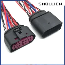 1 Set 14 Pin Way Waterproof Car Xenon Headlight Socket Plug 1J0973837 Golf MK6 With Wires