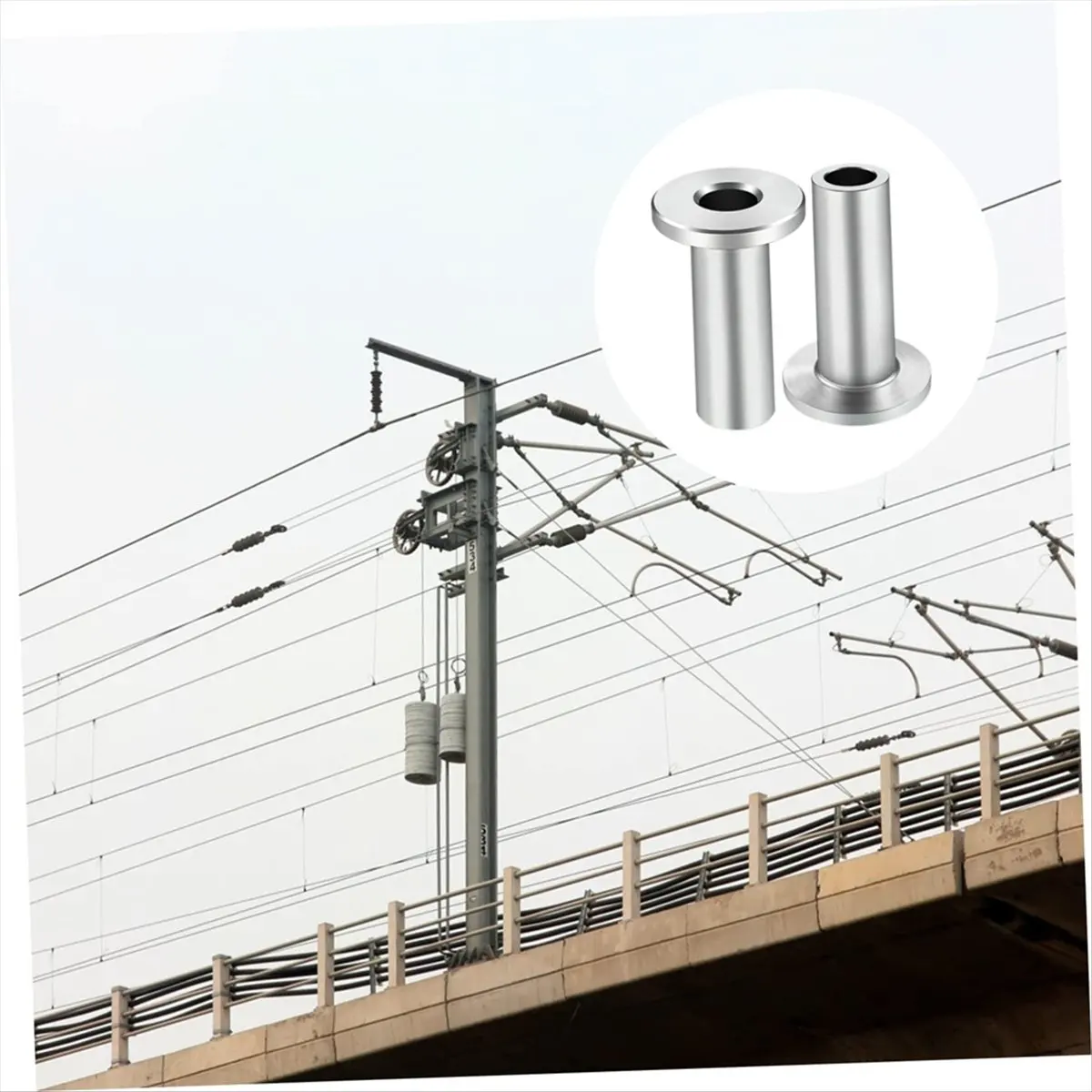 AA1104~Stainless Steel Protector Sleeves for 1/8Inch Wire Rope Cable Railing, Cable Railing Kit for Wood Posts DIY Balustrade