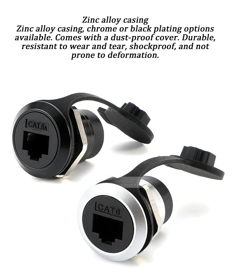 Круглый прямой разъем RJ45 «папа-мама» 8P8C Gigabit Ethernet авиационный разъем CAT6A IP67 промышленный