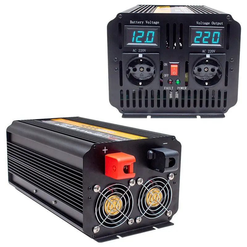 POWERMASTER PWR2000-12 VOLT 2000 WATT DIGITAL display 12 VOLT WATT MODIFIED SINUS WAVE inverter