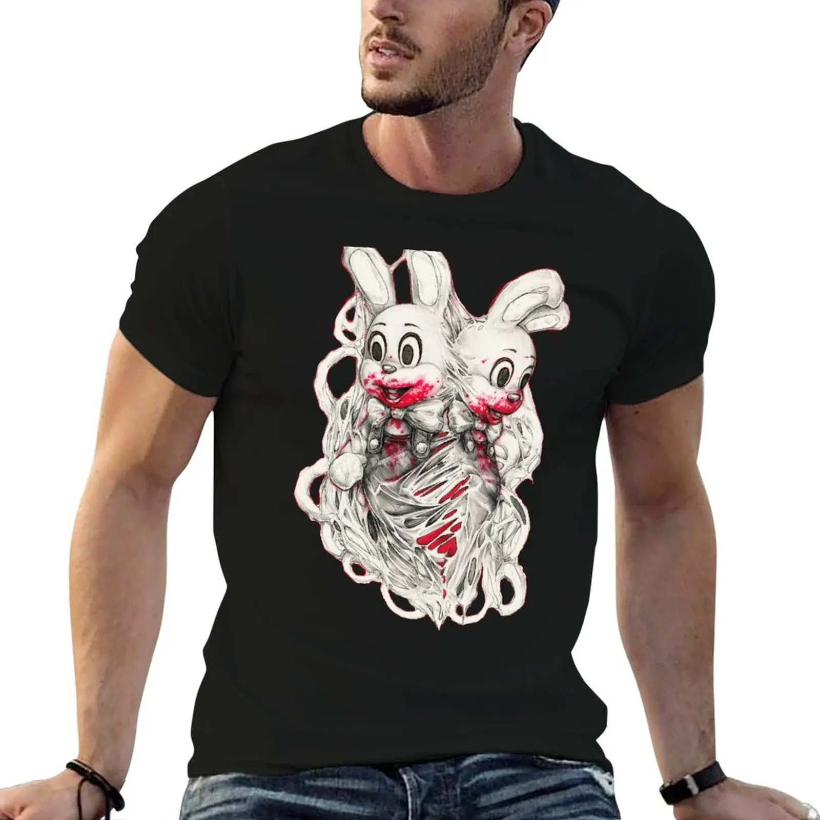 robbie robbie T-Shirt Fashion Simple Casual Tee Shirt