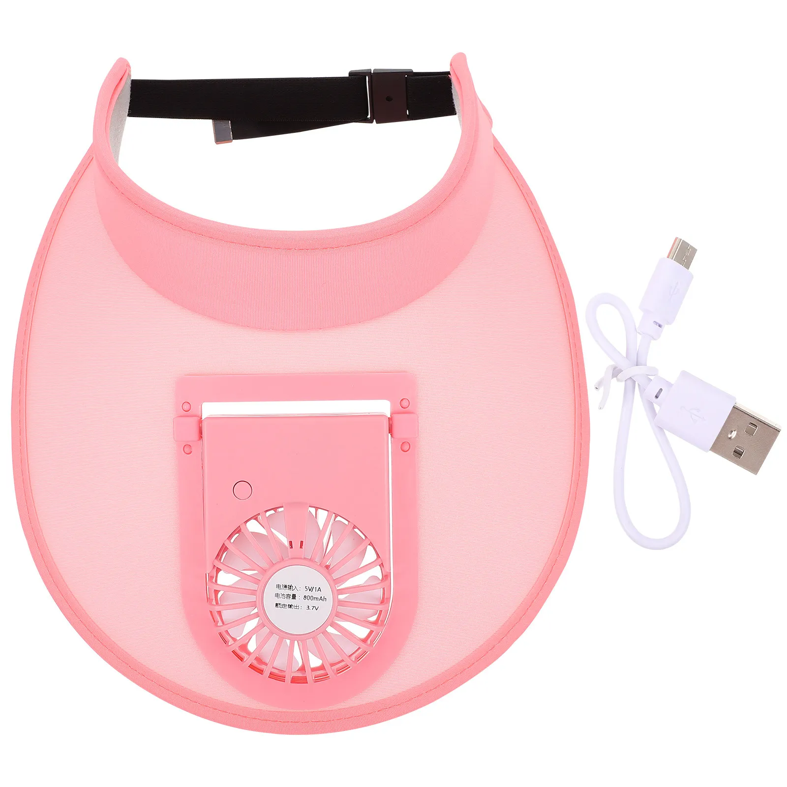 1Pcs Premium Long-Lasting Summer Sun Shade Visor Cap with Rechargeable Fan 3-Speed Control for Leisure Shopping Sports