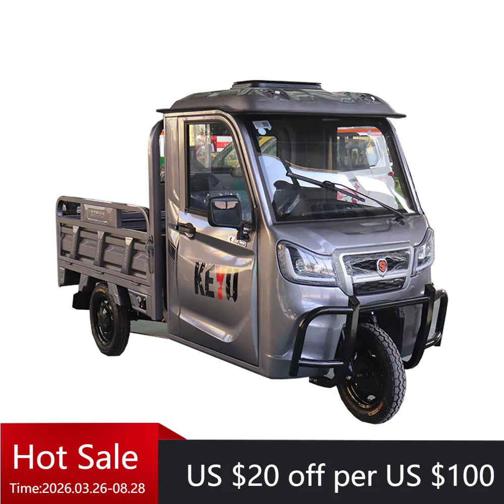 Yc Keyu Comfort Electric Tricycle 3 Wheels Electric Freight Bicycle Tricycle Cargo Delivery Vehicle