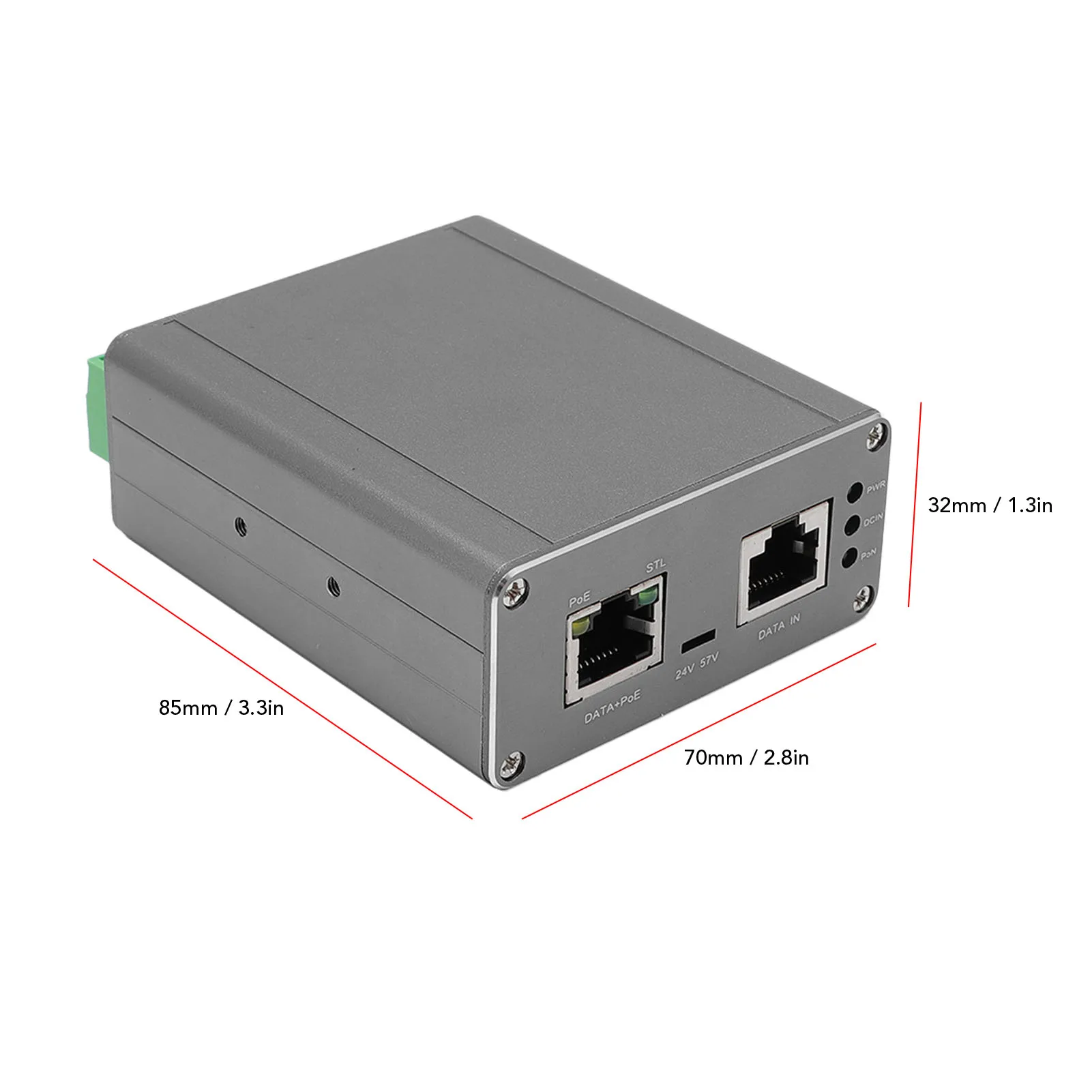 Double Input PoE Injector Gigabit PoE Injector DC12V-51V Input 150W DC57V Output Ethernet PoE Adapter for Gen 3 Standard Drive