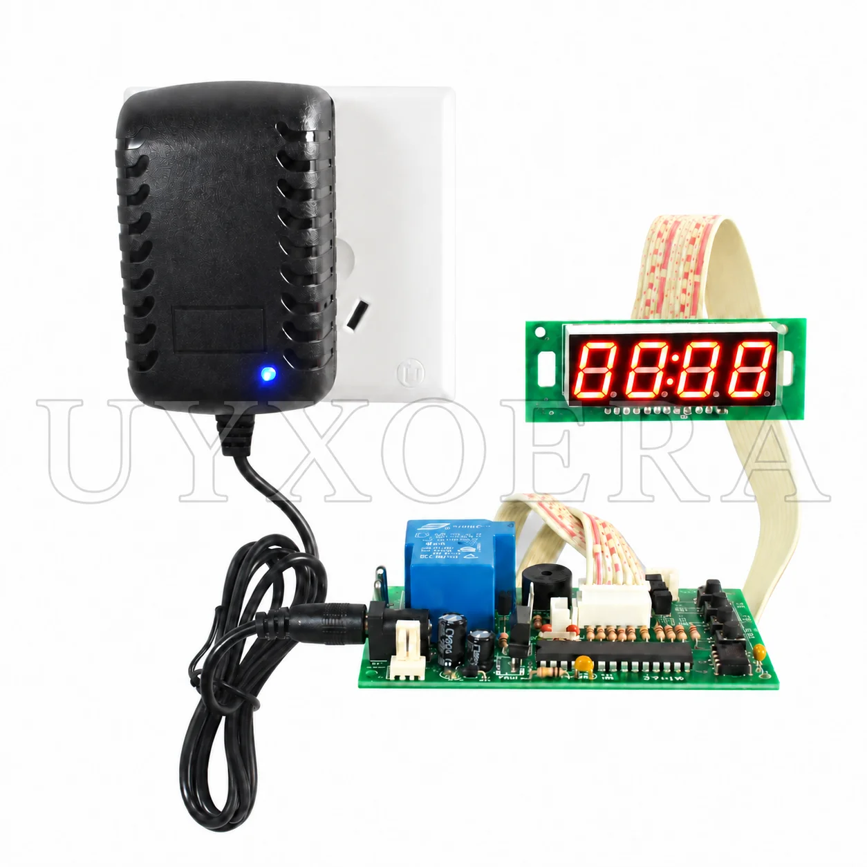 Arcade Timer PCB Kit with Multi Coin Acceptor Digital Display 12V Power Adapter for Vending Game Machine
