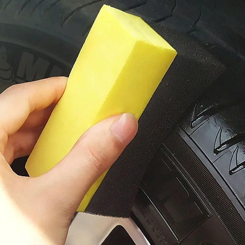 Esponja de limpieza para ruedas de coche, limpiador de neumáticos con succión de agua, almohadilla de cera para pulido, cepillos de neumáticos,