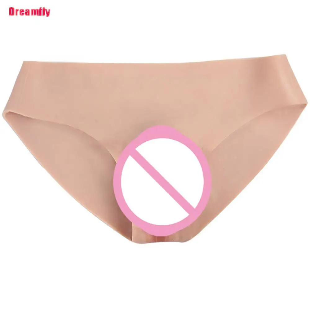 Men Silicone Fake Vagina Underwear Panties Hiding Gaff Penetratable Realistic Pussy for Crossdresser Transgender Shemale