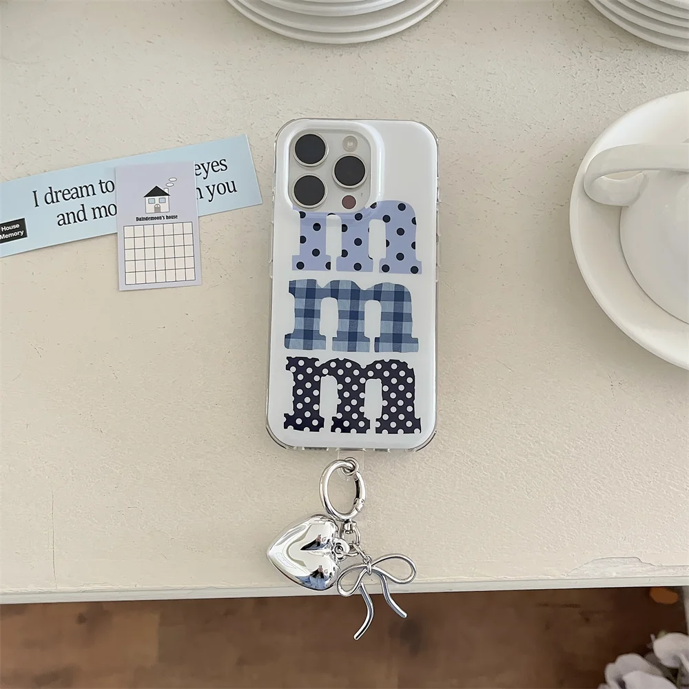 INS Personalizowana zawieszka w kształcie koreańskiej fali w kropki, odpowiednia do Apple iPhone 16 ProMax iPhone 15/14/13 Soft Case Anti Drop