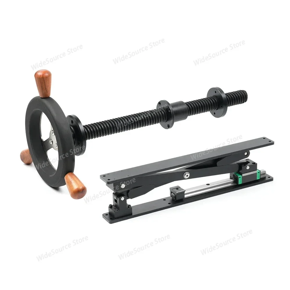 Woodworking Table Leg Clamps Set Inertia Wheel Tunable CNC Aluminum Alloy X-Bracket Chrome Matte Finish Linear Guide Rails