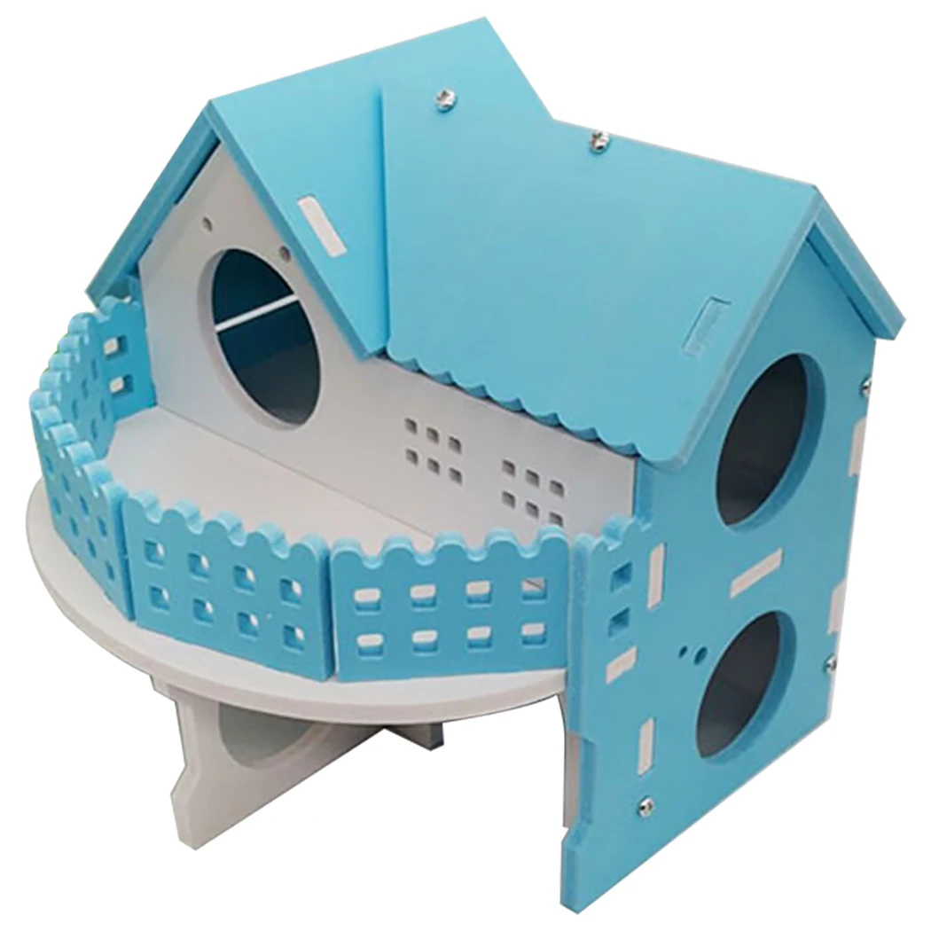 Hamster Villa Toy Plastic 2-Layer Small Animal Hideout House Hamster Playhouse Pig Rat Hamster Villa House Small Pet Cage Toy