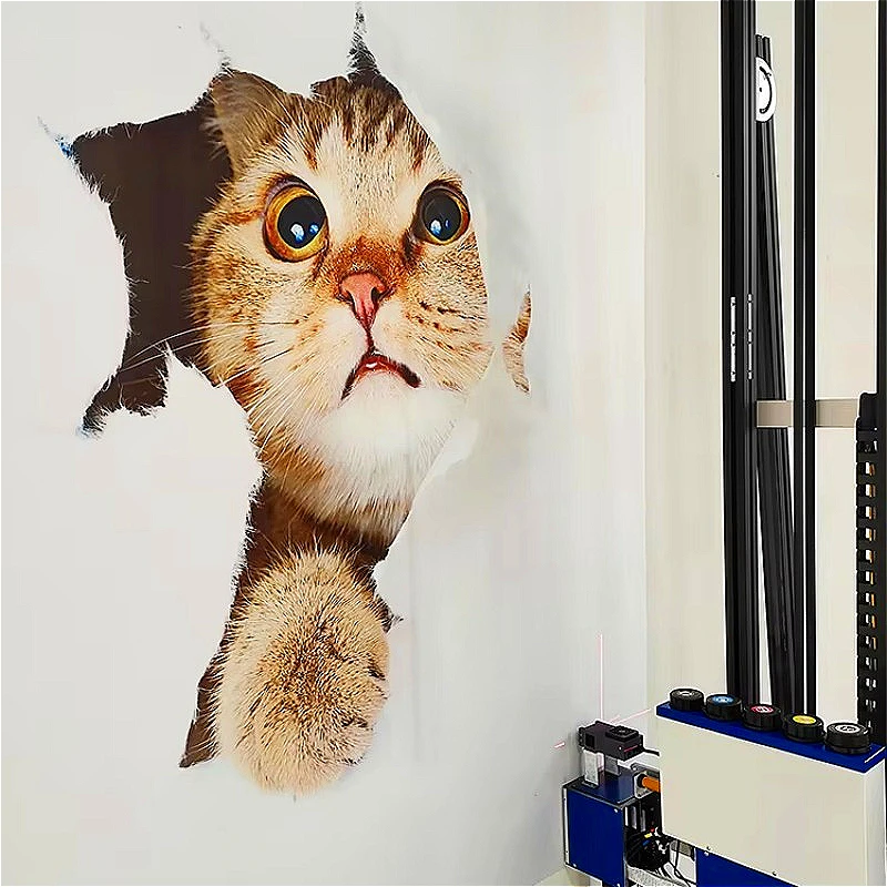 Lightweight UV Wall Printer Machine Vertical 3D Inkjet 40kg for Glass Acrylic Wood Metal Home Decor Customized Hot Sale