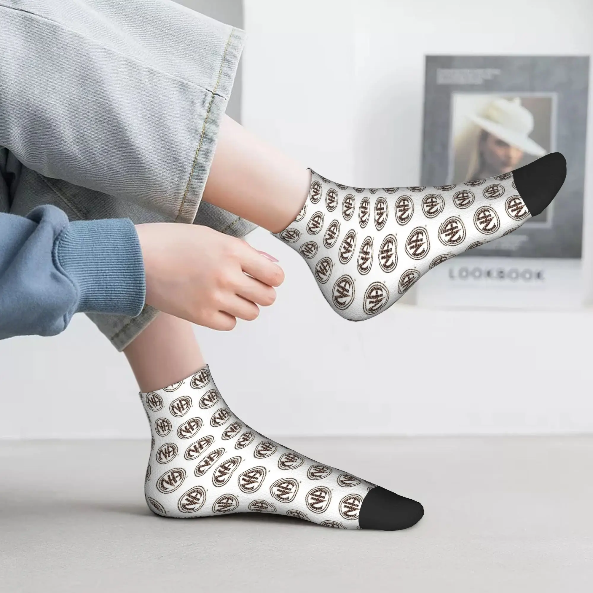 All Seasons Narcotics Anonymous Gifts 12 Steps Namastay Sober Socks Sport Middle Tube Socks Soft Hip Hop Stockings for Men Women
