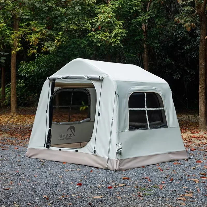 

Portable Waterproof Four Seasons Family Camping Tent Outdoor Inflatable Tent Oxford 1-3 Person Travel Roof Style