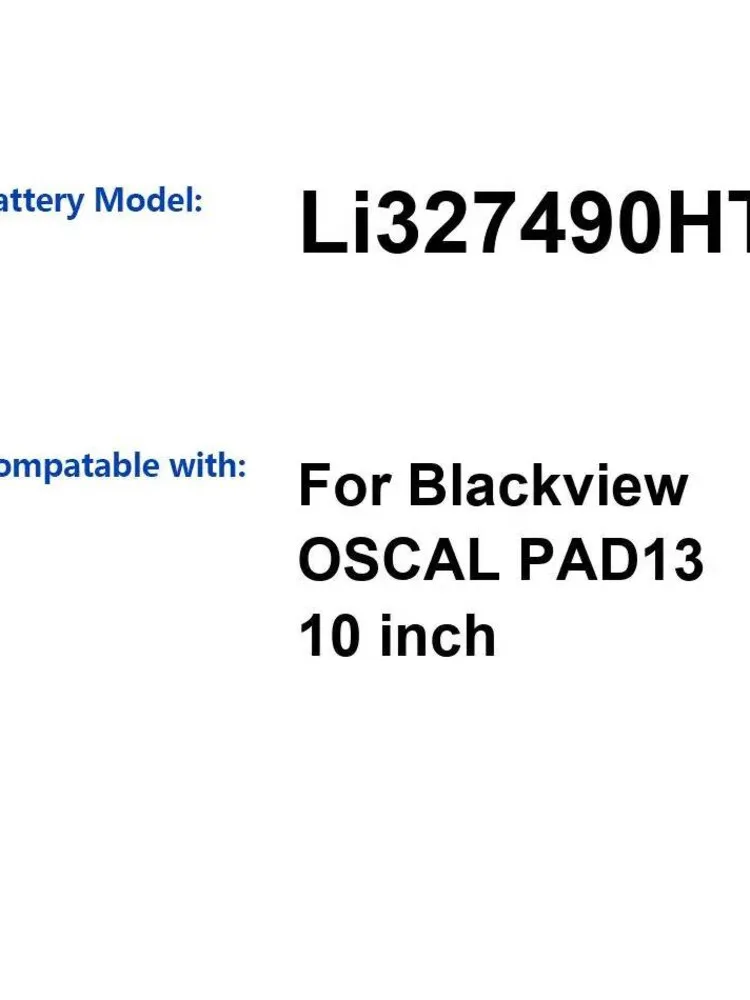 

Laptop Battery Environmentally Friendly 7680Mah For Blackview Oscal PAD13 10 Inch Long-Lasting Performance Li327490ht