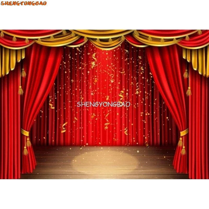 Scène rouge avec tapis rouge Photographie Toile de fond Cérémonie de remise des prix ixGrad Bal Décoration Photo Studio Fond Photocall JU-02