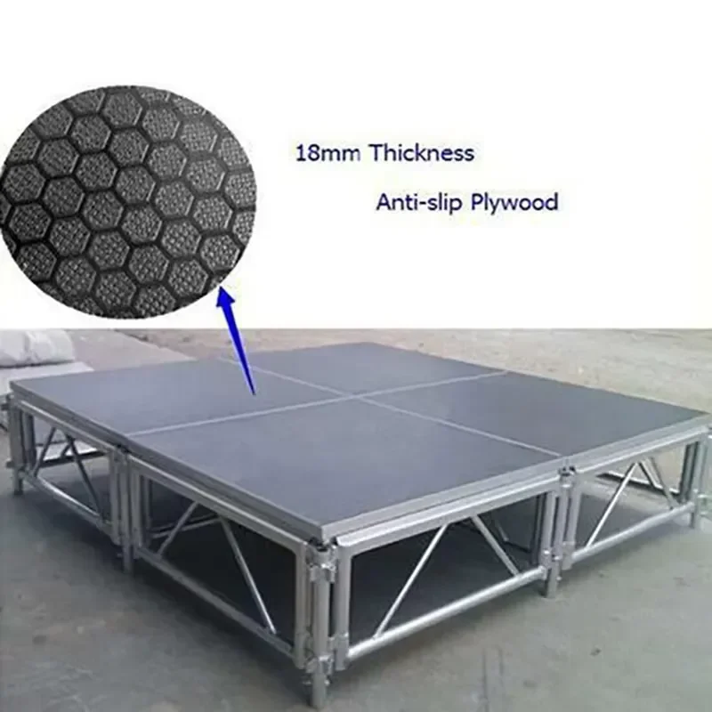 Small Wood Adjustable Portable Outdoor Podium Concert Stage Frame Platform Aluminum Deck Stage Platform