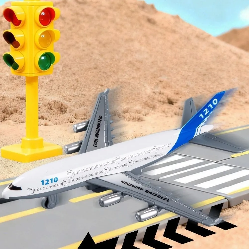 

2pcs New Alloy Inertia Airplane Airliner Force Control Plastic Transporter Plane Model Simulation Passenger Aircraft Children