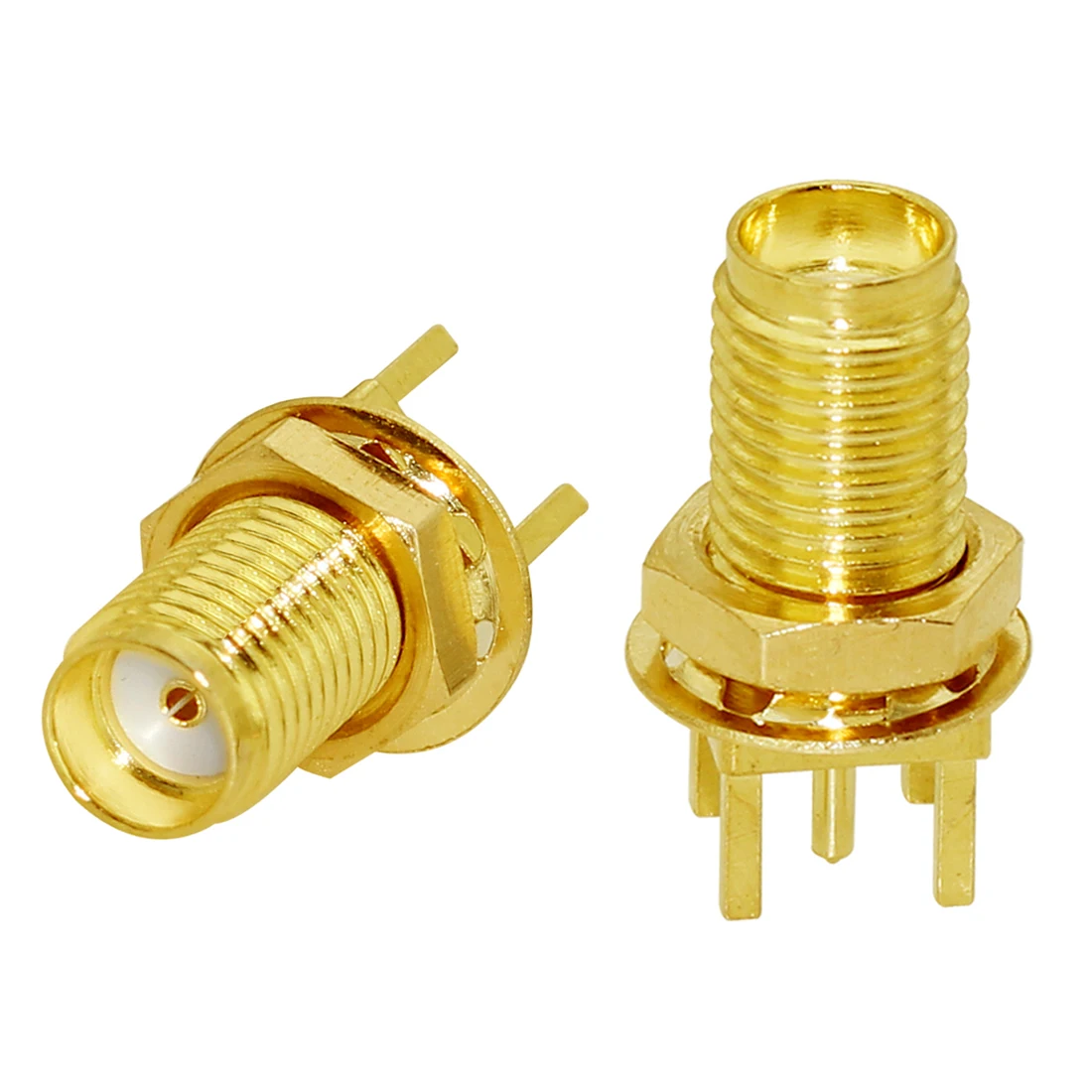 

1pc SMA Female Jack PCB Mount RF Coax Connector With Nut Straight Type Goldplated Wholesale Price Fast Shipping