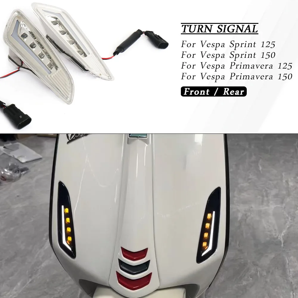 Primavera 150 125 Motorcycle Front Rear LED Brake Lights Turn Signal Lamps Taillights For Vespa Sprint 125 150